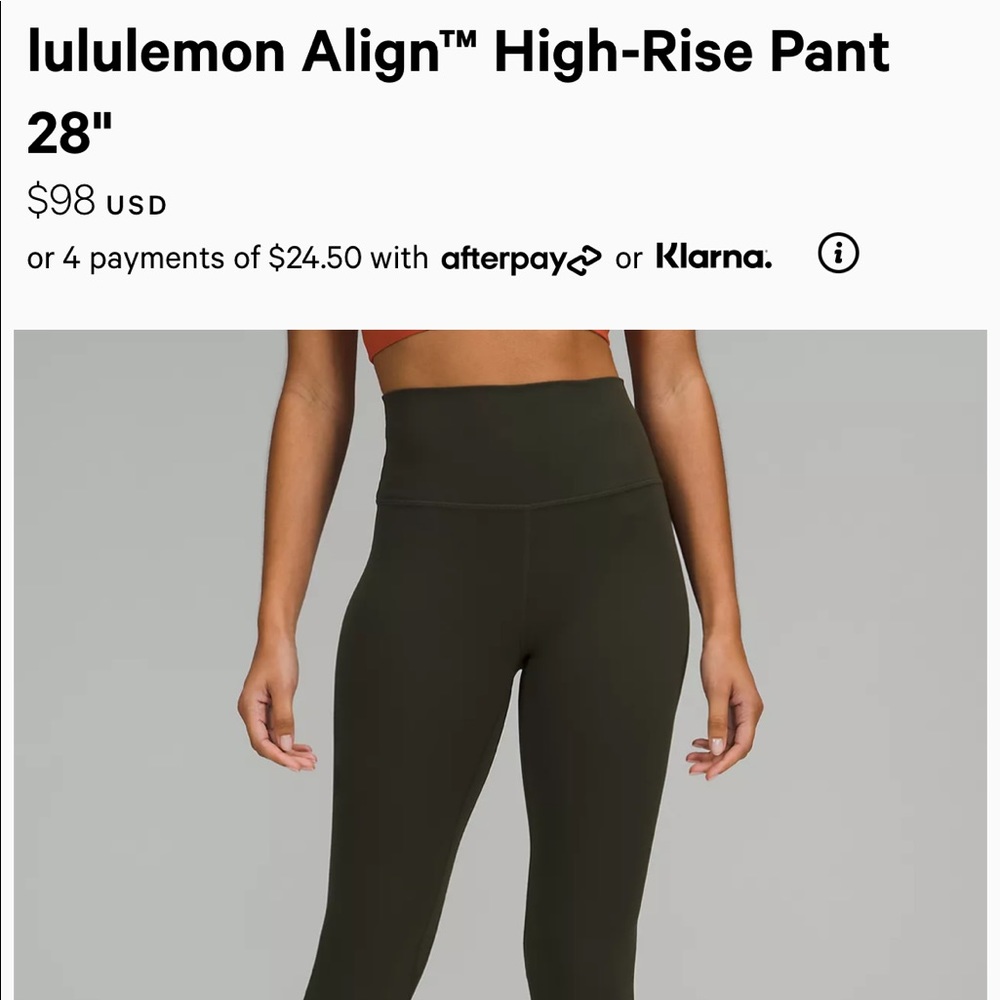 Lululemon 28” Align Leggings